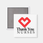 Dank u zuster | Rood hart Magneet (Voorkant / Achterkant)