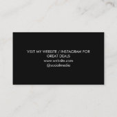 Dank u zwart korting hart visitekaartje (Achterkant)