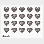 Dank u zwart-wit polka dot hart Stickers (Vel)