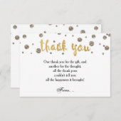 DANK UW WEL kaart goud & glittersjabloon (Voorkant / Achterkant)