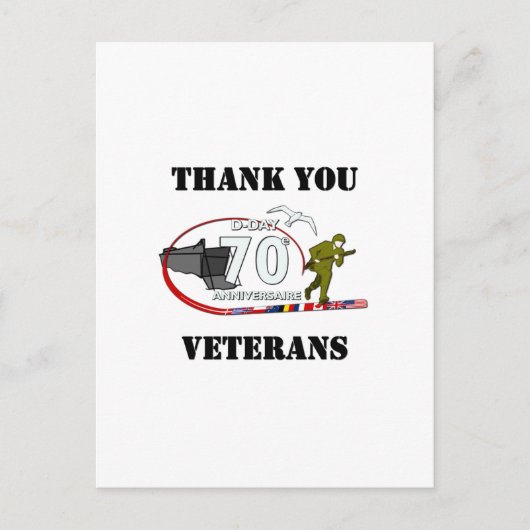 Dank veterans - Thank you veterans Briefkaart (Voorkant)
