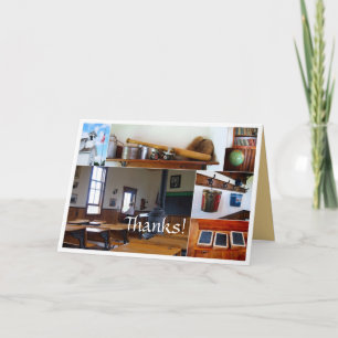 Dank Vintage School House Collage Kaart