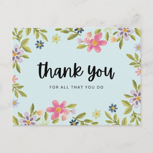 Dank voor alles wat je doet briefkaart (Voorkant)