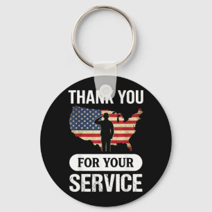 Dank Voor Dienst Patriottische Veteranendag 1 Sleutelhanger