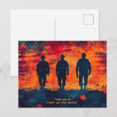 Dank voor je dienst briefkaart (Voorkant / Achterkant)