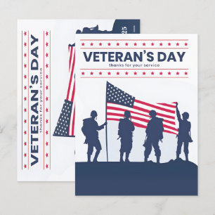 Dank voor je diensten, Veterans Day! 2025 Feestdagenkaart
