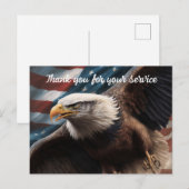 Dank voor uw dienst  briefkaart (Voorkant / Achterkant)