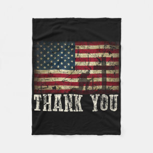 Dank voor uw diensten Patriotisch - veteranen D Fleece Deken