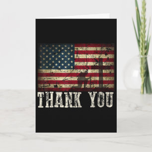 Dank voor uw diensten Patriotisch - veteranen D Kaart
