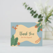 Dank voor uw steun  briefkaart (Staand voorkant)