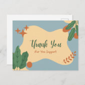 Dank voor uw steun  briefkaart (Voorkant / Achterkant)