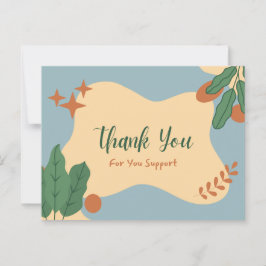 Dank voor uw steun  briefkaart