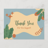 Dank voor uw steun  briefkaart (Voorkant)