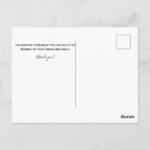 Dank voor uw verwijzing, Chiropractie Briefkaart (Achterkant)