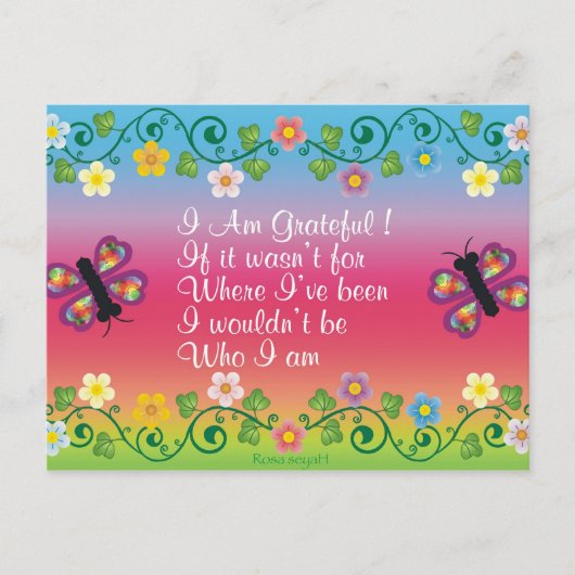 dankbaar briefkaart (Voorkant)