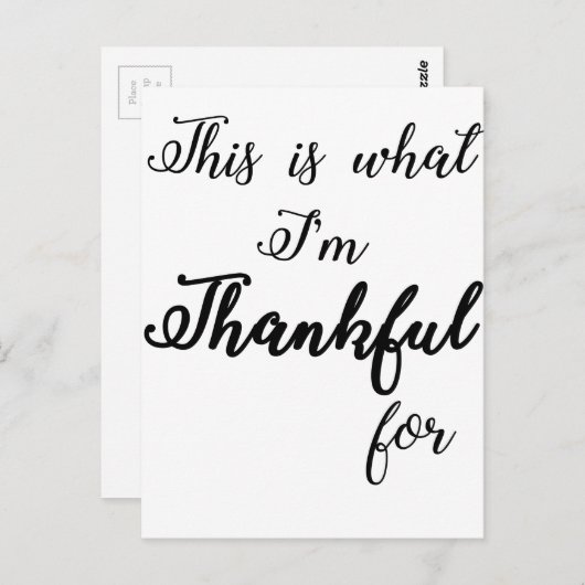 dankbaar briefkaart (Voorkant / Achterkant)