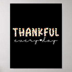 Dankbaar Dagelijkse Herfst Verlaat Thanksgiving He Poster