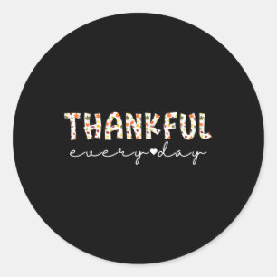 Dankbaar Dagelijkse Herfst Verlaat Thanksgiving He Ronde Sticker