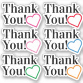 Dankbaar "Dank u!" Stickers (Voorkant)