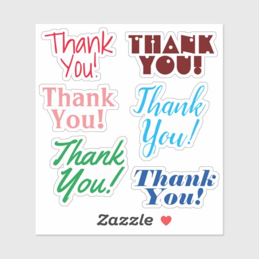 Dankbaar "Dank u!" Stickers (Vel)