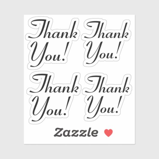 Dankbaar "Dank u!" Stickers (Vel)