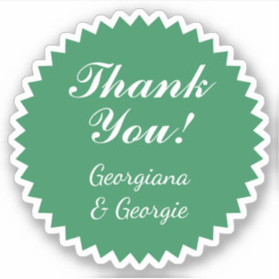 Dankbaar, dankbaar "Dank u!" Sticker