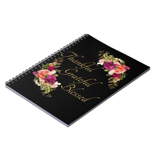 Dankbaar dankbaar gezegend Christelijk vrouwengelo Notitieboek (Linkerzijde)