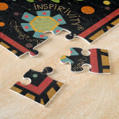 Dankbaar Dankbaar Gezegend Thanksgiving Leuk Bloem Legpuzzel (Zijkant)