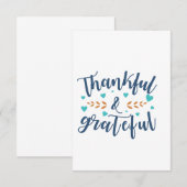 Dankbaar en een grote dankkaart bedankkaart (Voorkant / Achterkant)