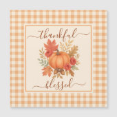 Dankbaar en gezegend pompoen | Herfst Thanksgiving (Voorkant)