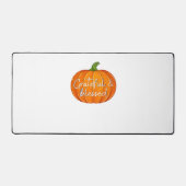 Dankbaar en gezegend - Pompoen Herfst Thanksgiving Bureaumat (Voorkant)