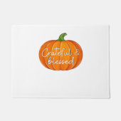 Dankbaar en gezegend - Pompoen Herfst Thanksgiving Deurmat (Voorkant)