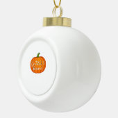 Dankbaar en gezegend - Pompoen Herfst Thanksgiving Keramische Bal Ornament (Rechts)