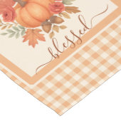 Dankbaar en gezegend pompoen | Herfst Thanksgiving Korte Tafelloper (Hoek)