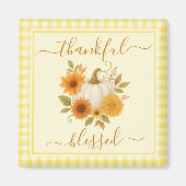 Dankbaar en gezegend pompoen | Herfst Thanksgiving Magneet (Voorkant)