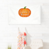 Dankbaar en gezegend - Pompoen Herfst Thanksgiving Spandoek (Insitu)