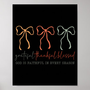 Dankbaar Erkentelijk Gezegend Gods Getrouwe Christ Poster