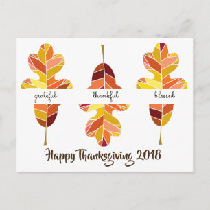 Dankbaar Erkentelijk Gezegend Thanksgiving Bijbelv Briefkaart
