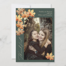 Dankbaar, Familie Thanksgiving Fotokaart