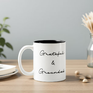 Dankbaar & gegrond tweekleurige koffiemok