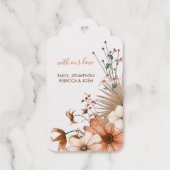 Dankbaar Gelukkig Gezegend Bloemen Thanksgiving Cadeaulabels (Achterkant)