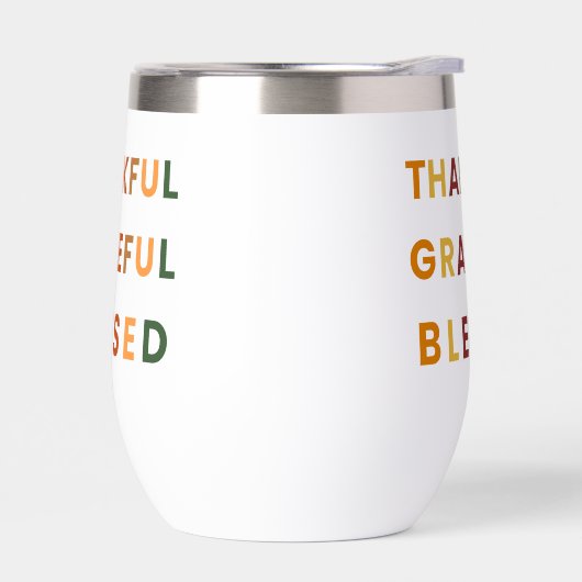 Dankbaar Gelukkig Gezegend - Herfstkleuren Stemloo (Links)