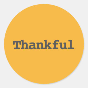 Dankbaar - Gelukkig Thanksgiving Typografie Ronde Sticker