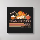 Dankbaar gelukzalig ontwerp met gezegende Thanksgi Canvas Afdruk (Voorkant)