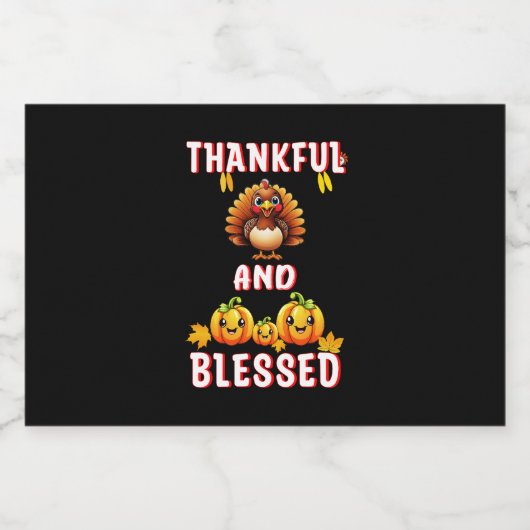 Dankbaar Gezegend 23 US Maple November Thanksgivin Likeurfles Etiket (Enkel label)