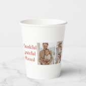 Dankbaar, gezegend | Drie fotocollage Papieren Bekers (Achterkant)