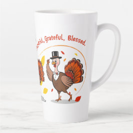 Dankbaar Gezegend Gelukkig Thanksgiving Latte Mok