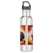 Dankbaar Gezegend Gelukkig Thanksgiving Waterfles (Achterkant)