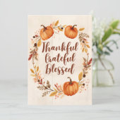 Dankbaar Gezegend Herfst Kaart (Staand voorkant)
