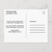 Dankbaar Gezegend Hout Thanksgiving Vrachtwagen Briefkaart (Achterkant)